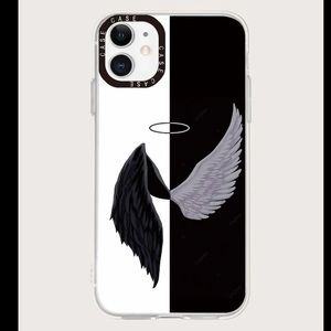 Black and White Angel Wings iPhone Case 12 Pro